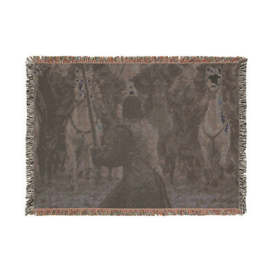 Lone Wolf - Woven Tapestry Blanket