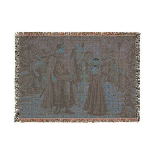 A Squire and his Knight - Woven Tapestry Blanket