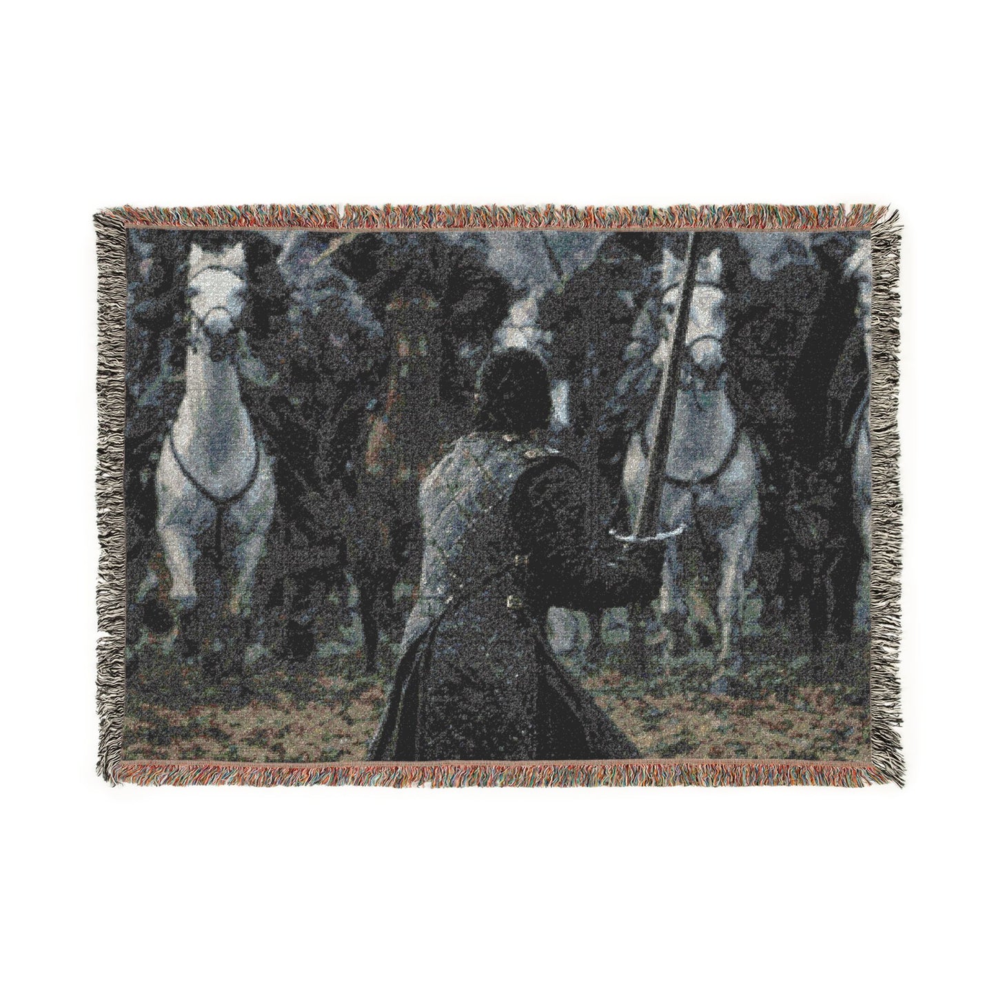 Lone Wolf - Woven Tapestry Blanket