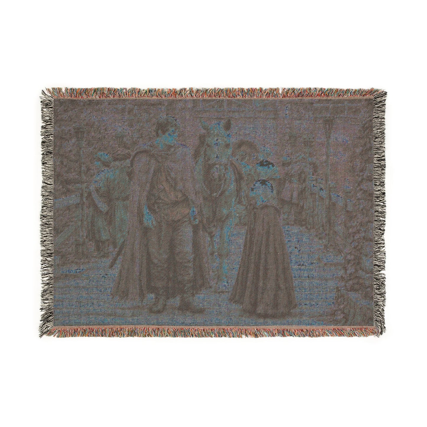 A Squire and his Knight - Woven Tapestry Blanket